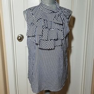 Banana Republic Blue & White Striped Top